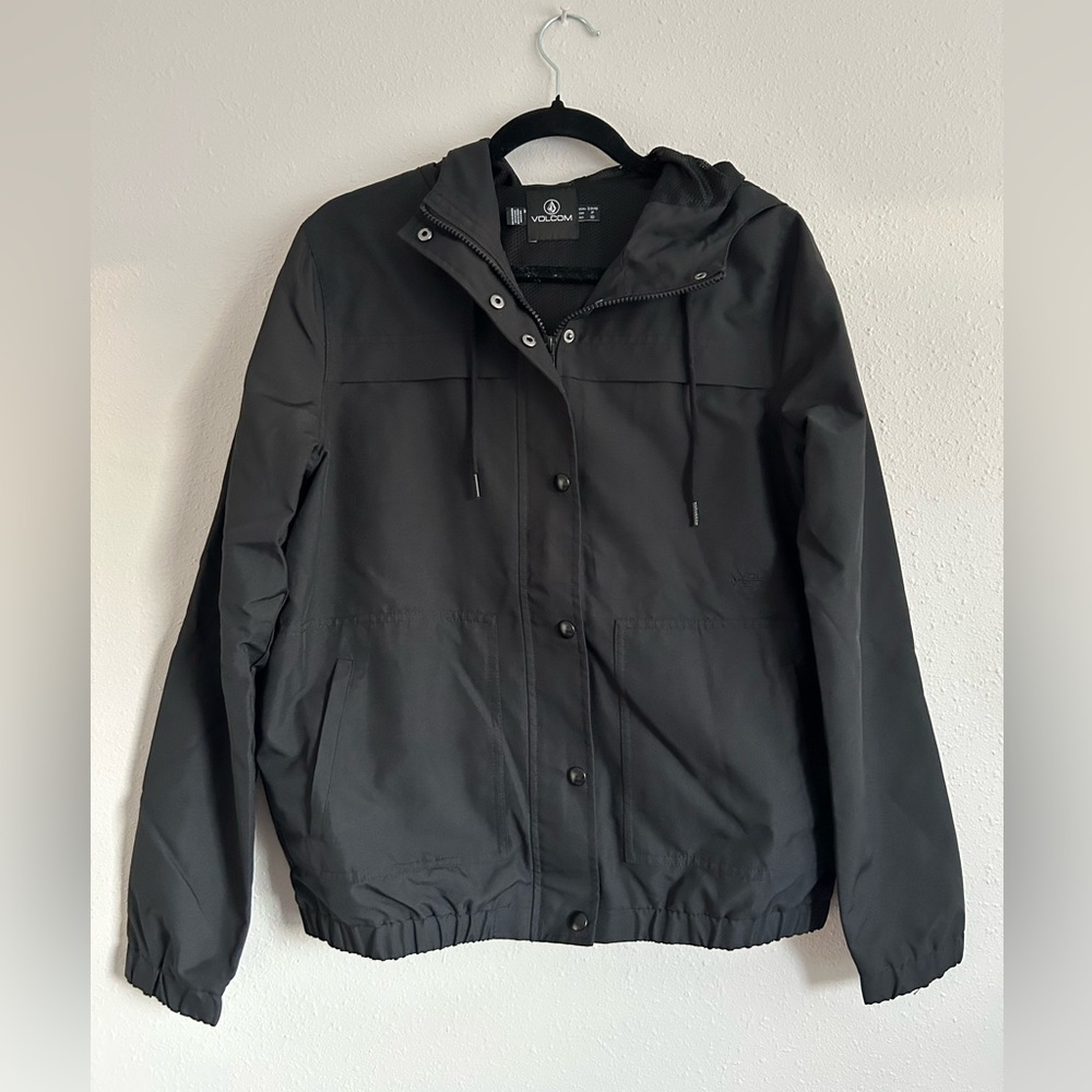 Black rain jacket/ windbreaker - Volcom